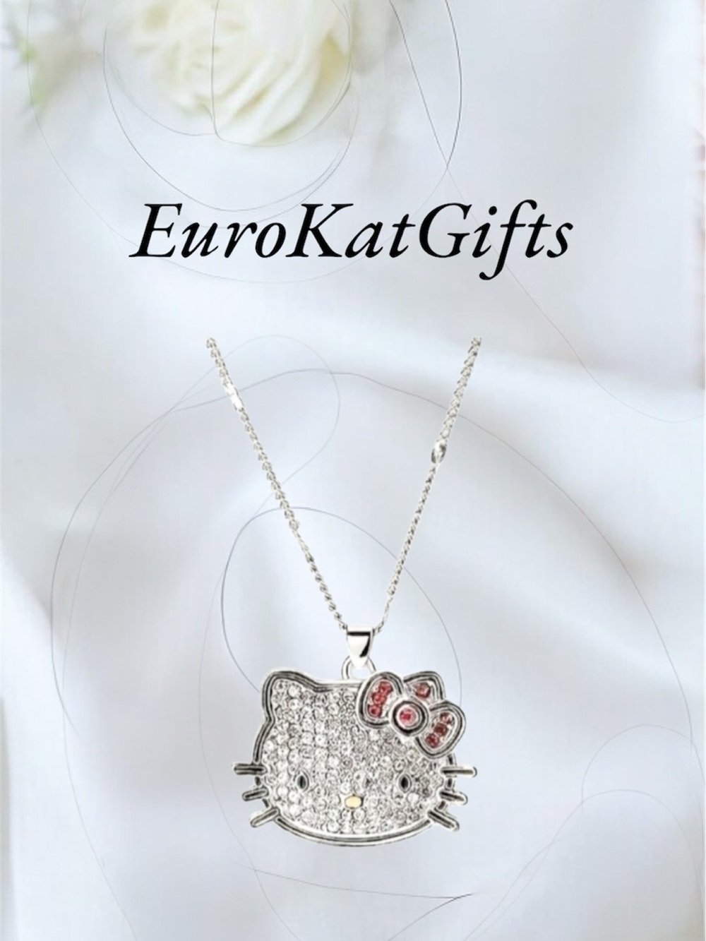 Hello Kitty Cat Necklace Pendant Sanrio Fashion Jewelry NEW NWT - Picture 3 of 8